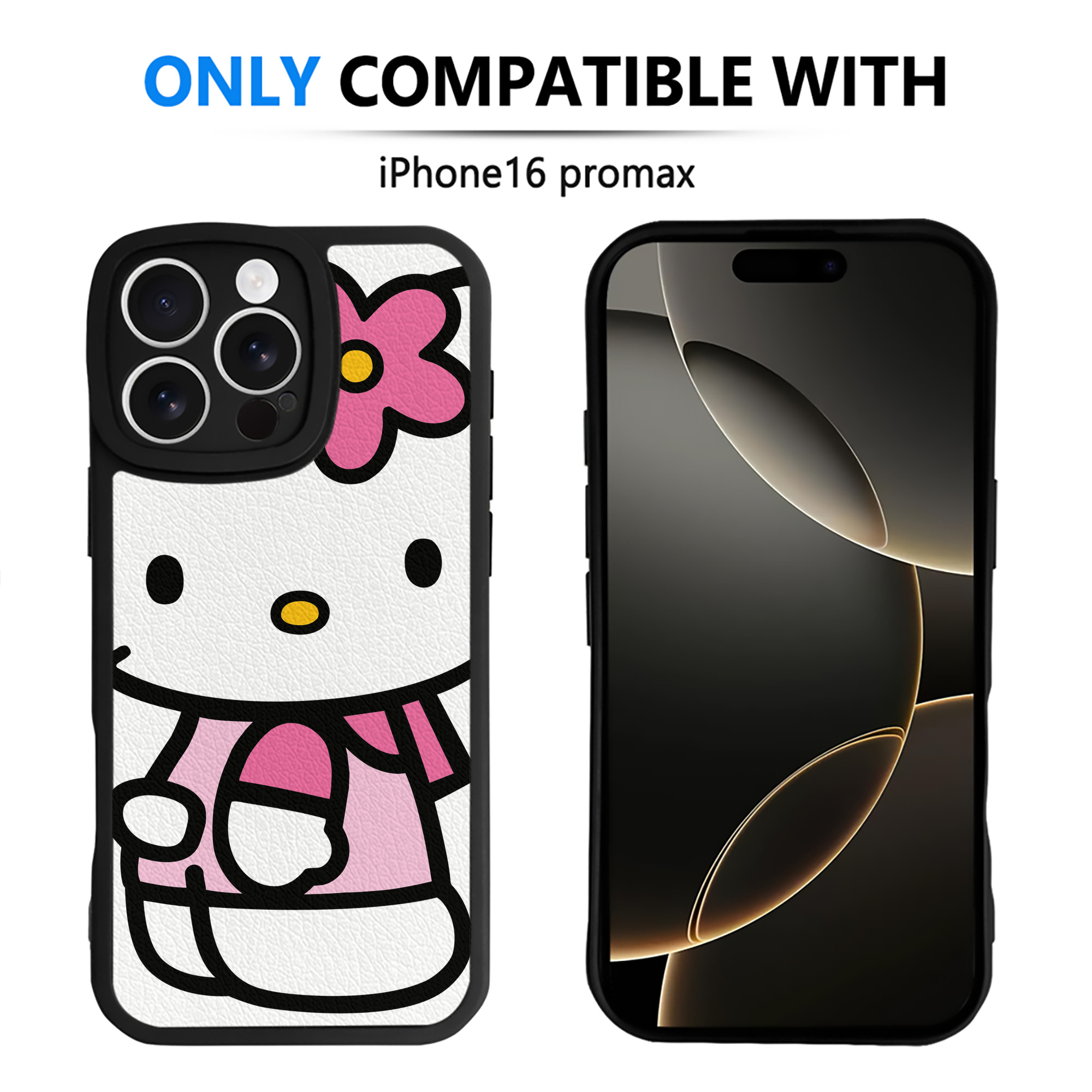（画像用） Hello Kitty ハローキティ 【iPhone 16シリーズ対応】シリコンスマホケース（レザー調） 材質：シリコン